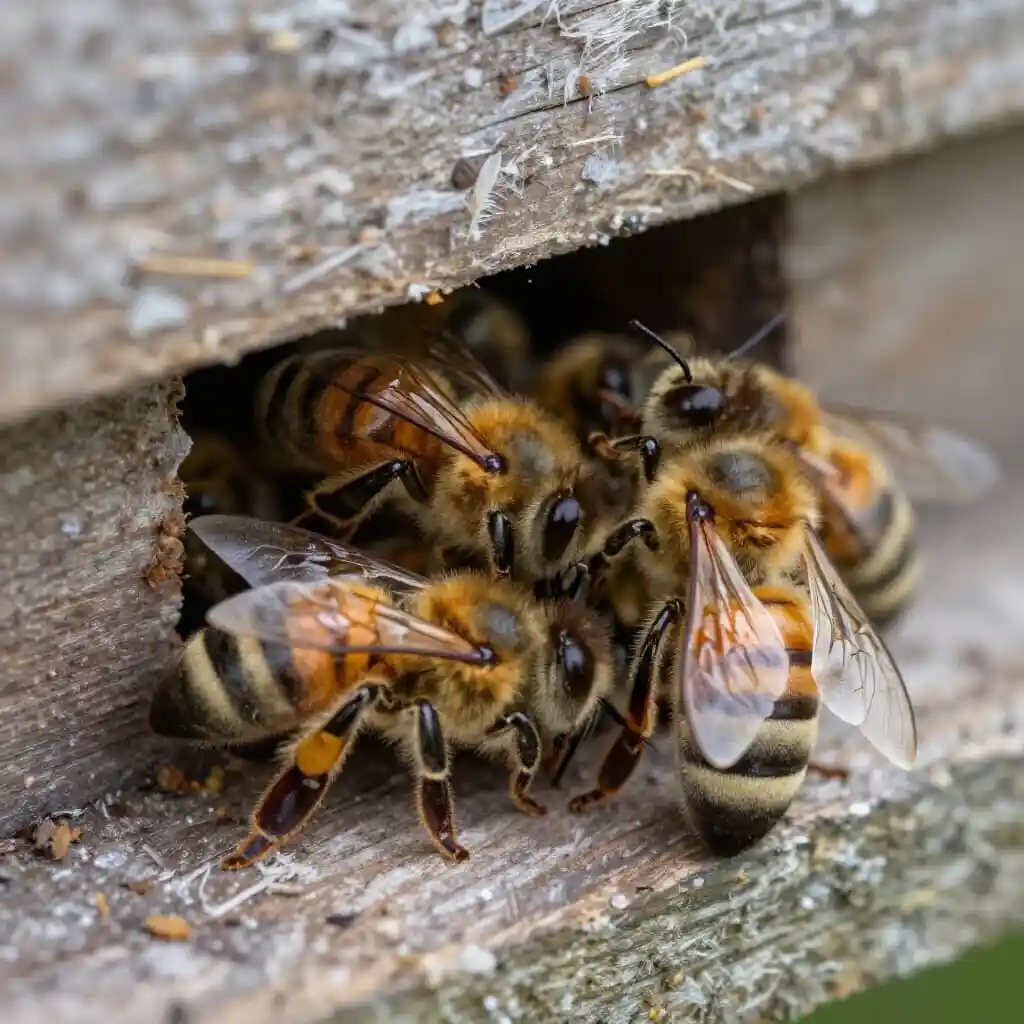 Abeilles présentant des symptômes de maladies virales