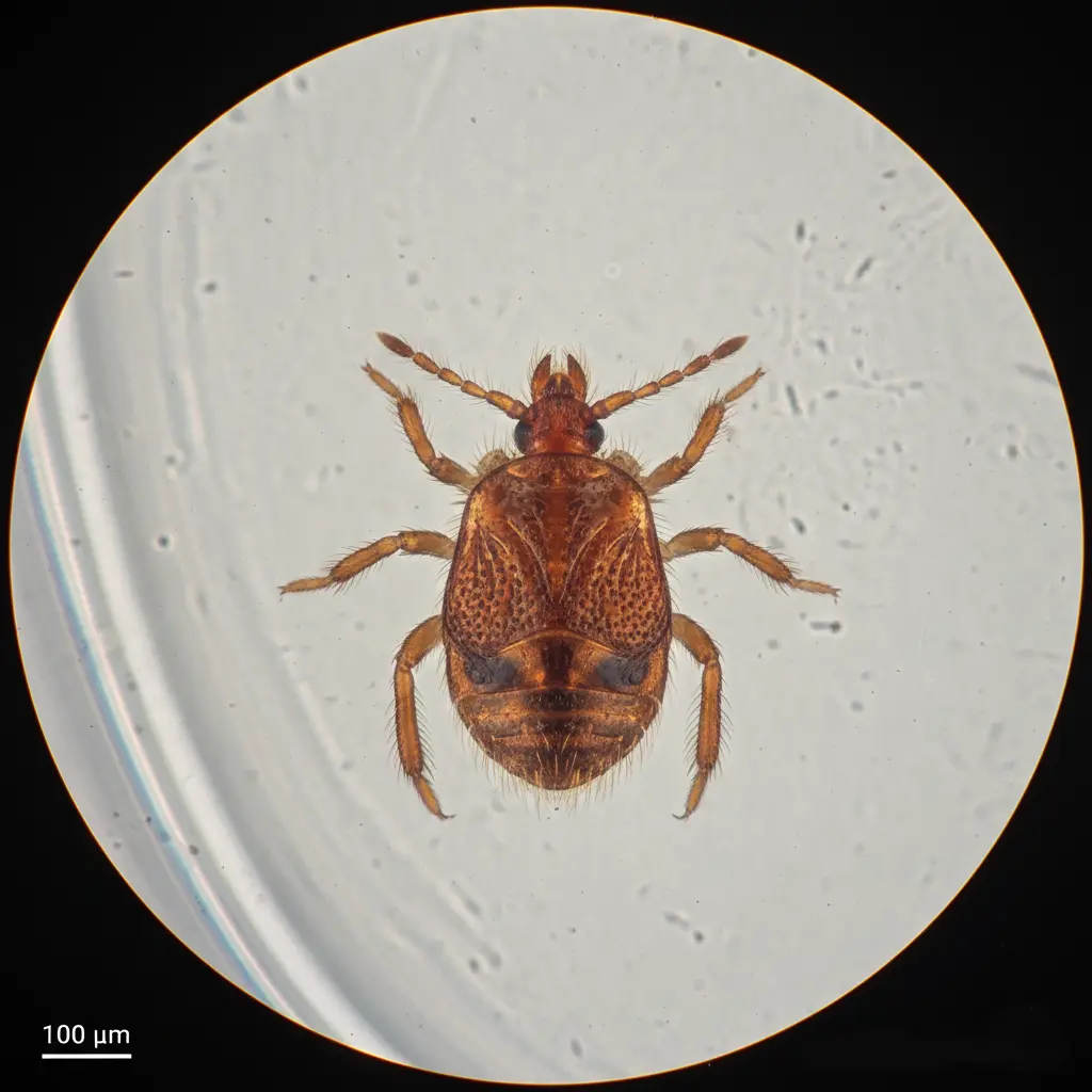 Illustration réaliste d'un Varroa Destructor