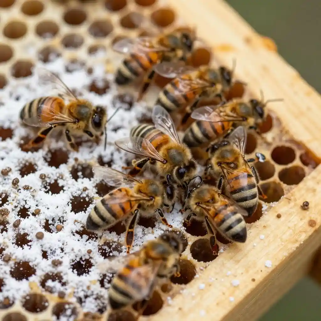 Test du sucre glace pour détecter le varroa
