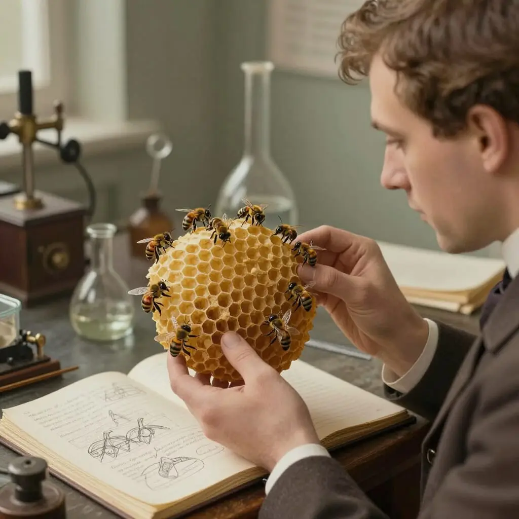 Étude scientifique des abeilles au XXᵉ siècle montrant la danse de communication et l’observation des colonies