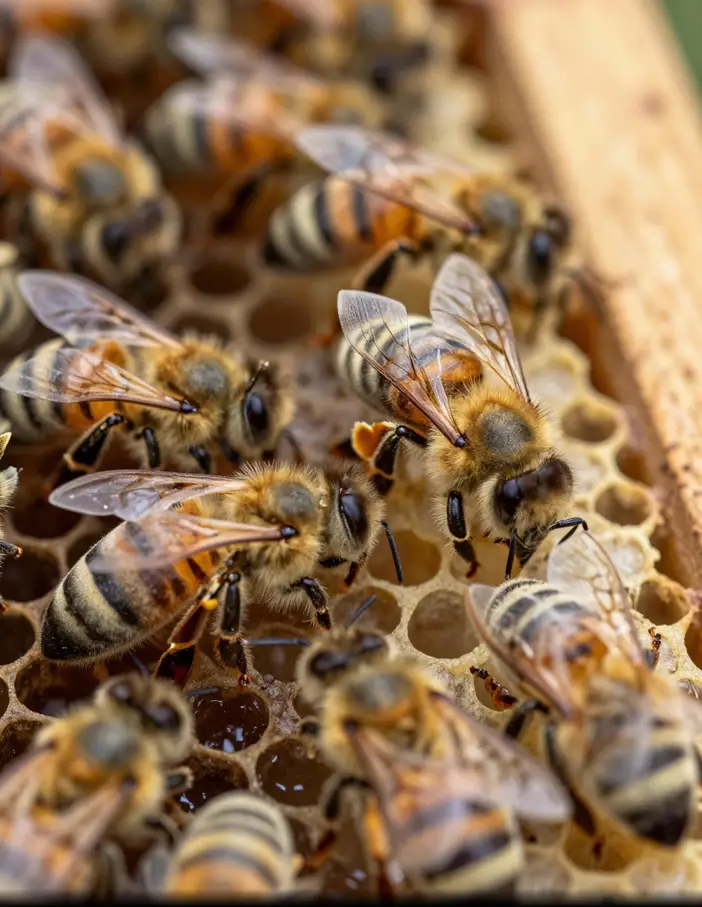 Abeilles affaiblies dans une ruche au printemps, contexte de nosémose