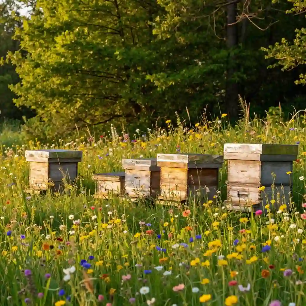 Emplacement de rucher sain et favorable à la santé des abeilles