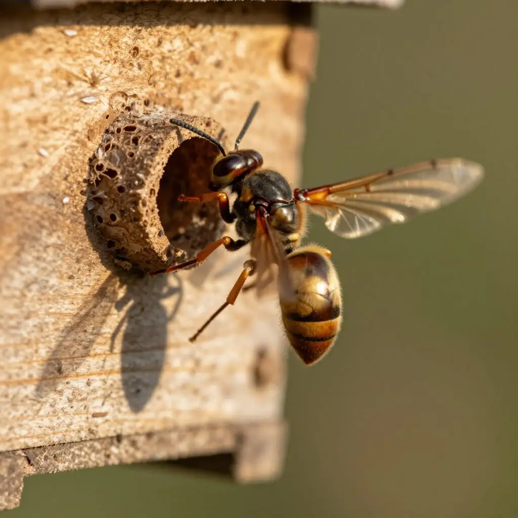 Frelon asiatique attaquant une ruche