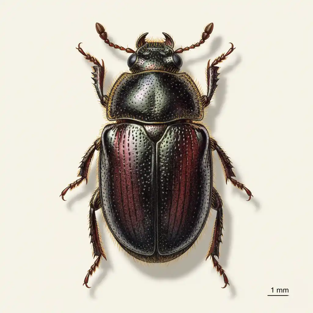 Identification du petit coléoptère de la ruche adulte