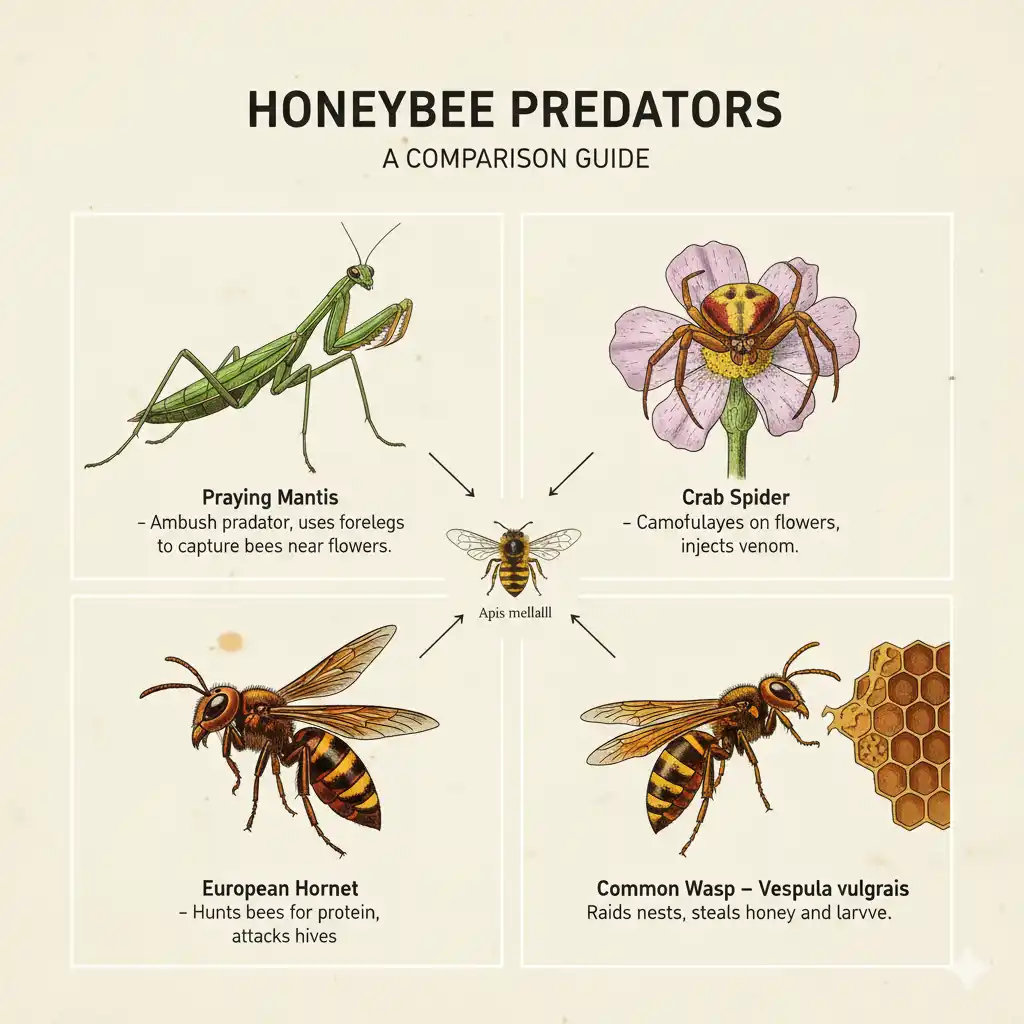 Panorama des principaux prédateurs des abeilles