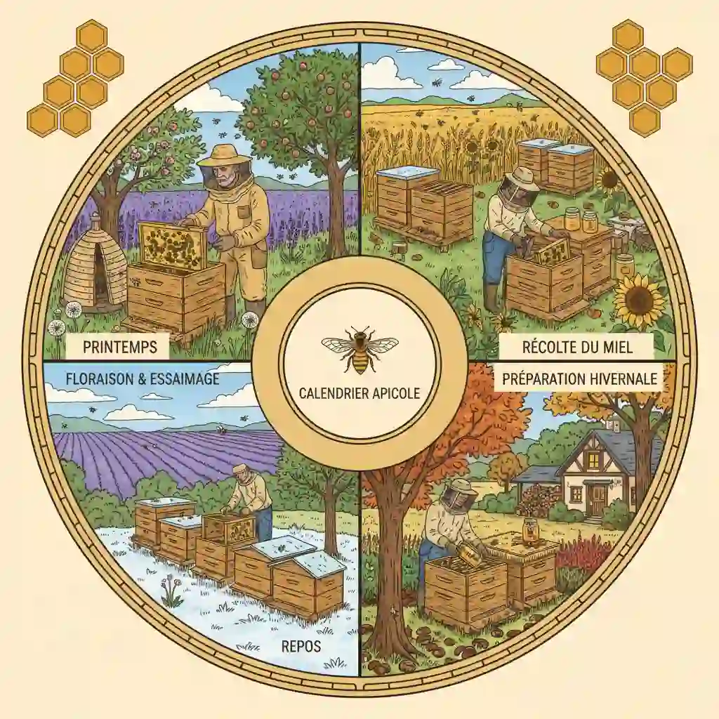 Périodes clés du nourrissement des abeilles au fil des saisons