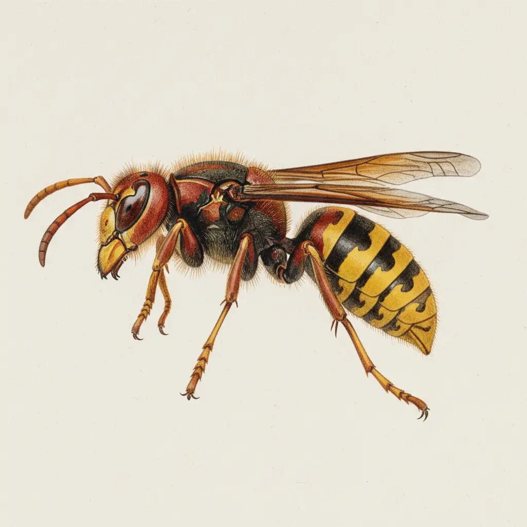 Identification visuelle du frelon oriental Vespa orientalis