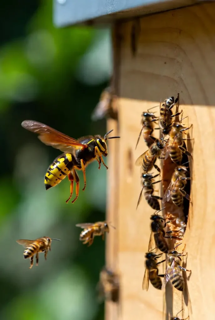 Rucher actif sans pression du frelon européen