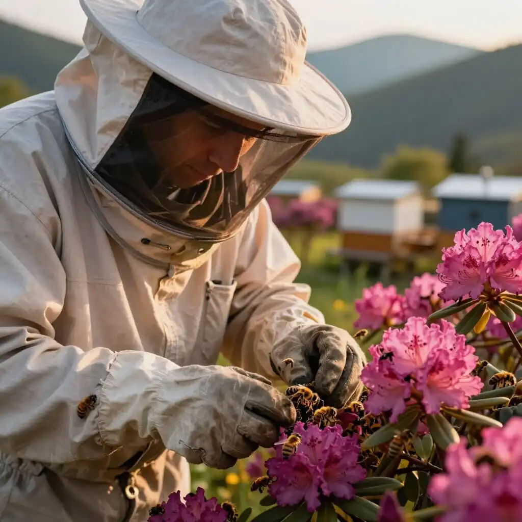 Pourquoi le miel fou nécessite des protections renforcées pour l’apiculteur lors de la miellée des rhododendrons