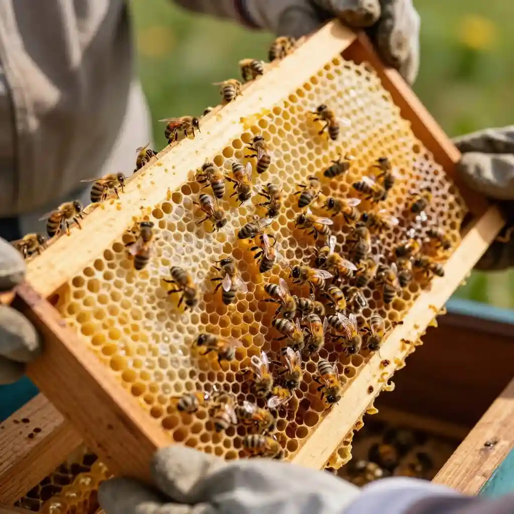 Image de l’article : Cadre de ruche : définition et usage en apiculture