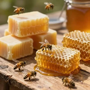 Image de l’article : Cire d&rsquo;abeille : définition et usage en apiculture
