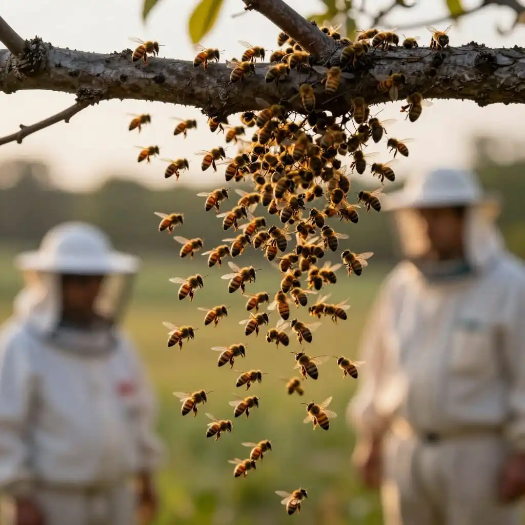 Image de l’article : Essaimage : définition et usage en apiculture