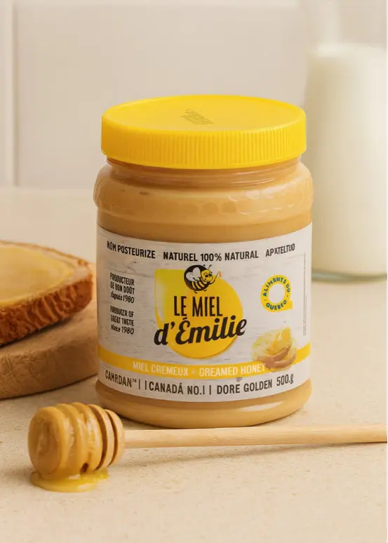 Miel crémeux et naturel du Quebec